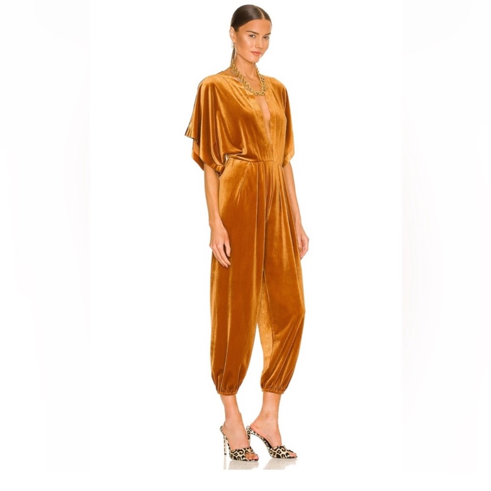 NWT Norma Kamali Rust/Orange Rectangle Jog Jumpsuit - Picture 4 of 12